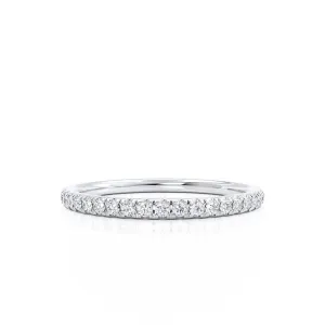 CECELIA - Ready to Ship 1.65mm Micro Pavé Platinum half set Eternity Wedding Band