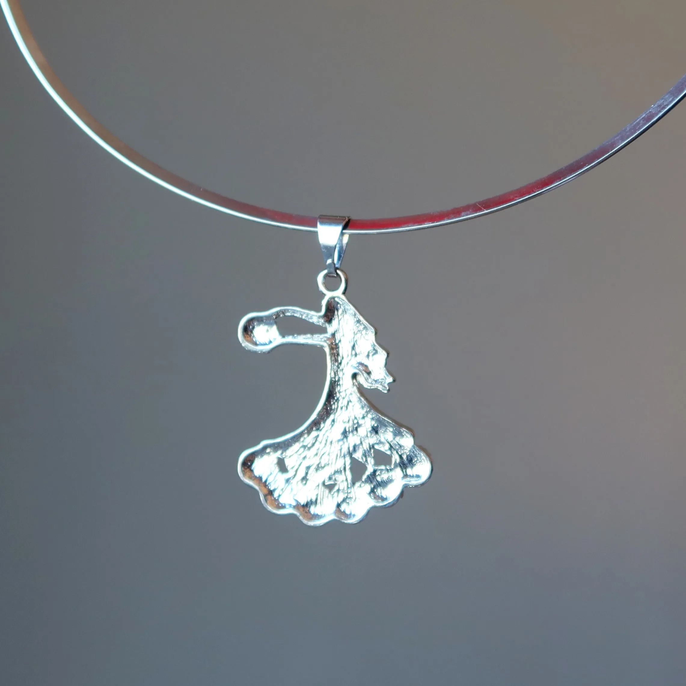 Chakra Necklace Angel of Giving Spiritual Gifts Silver Choker