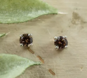 Champagne Zircon Earrings; Genuine Untreated Tanzanian Zircon