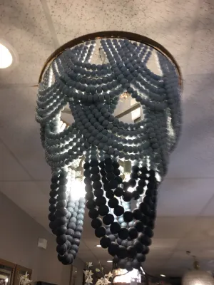 CHANDELIER BLUE BEADED