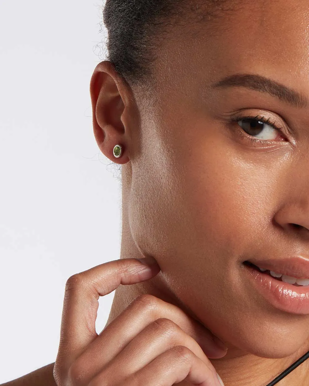 Chroma Peridot Stud Earrings