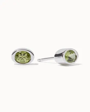 Chroma Peridot Stud Earrings