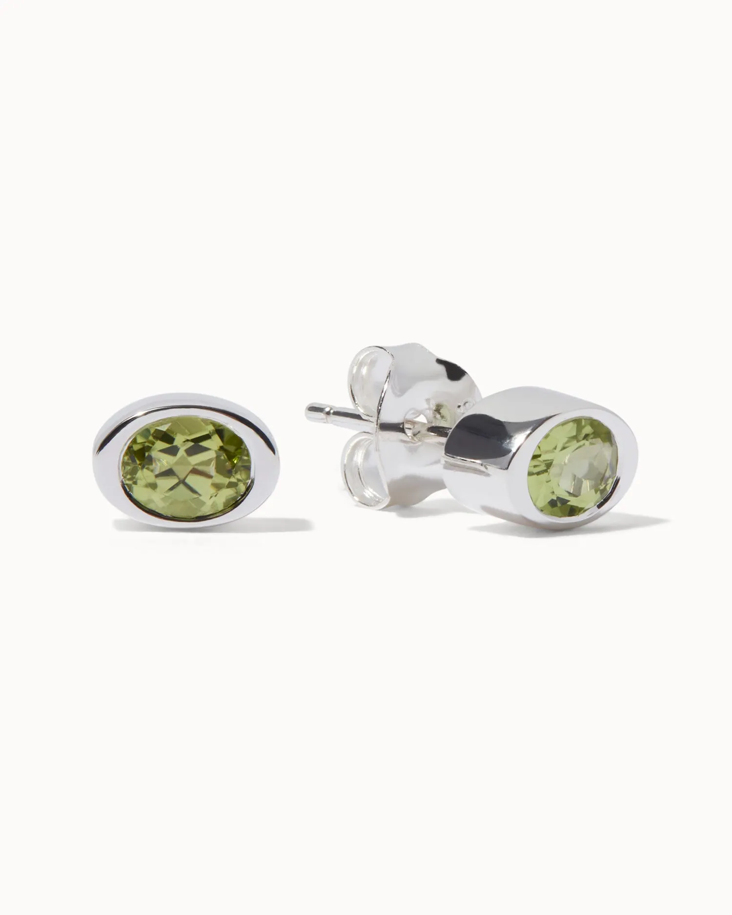 Chroma Peridot Stud Earrings