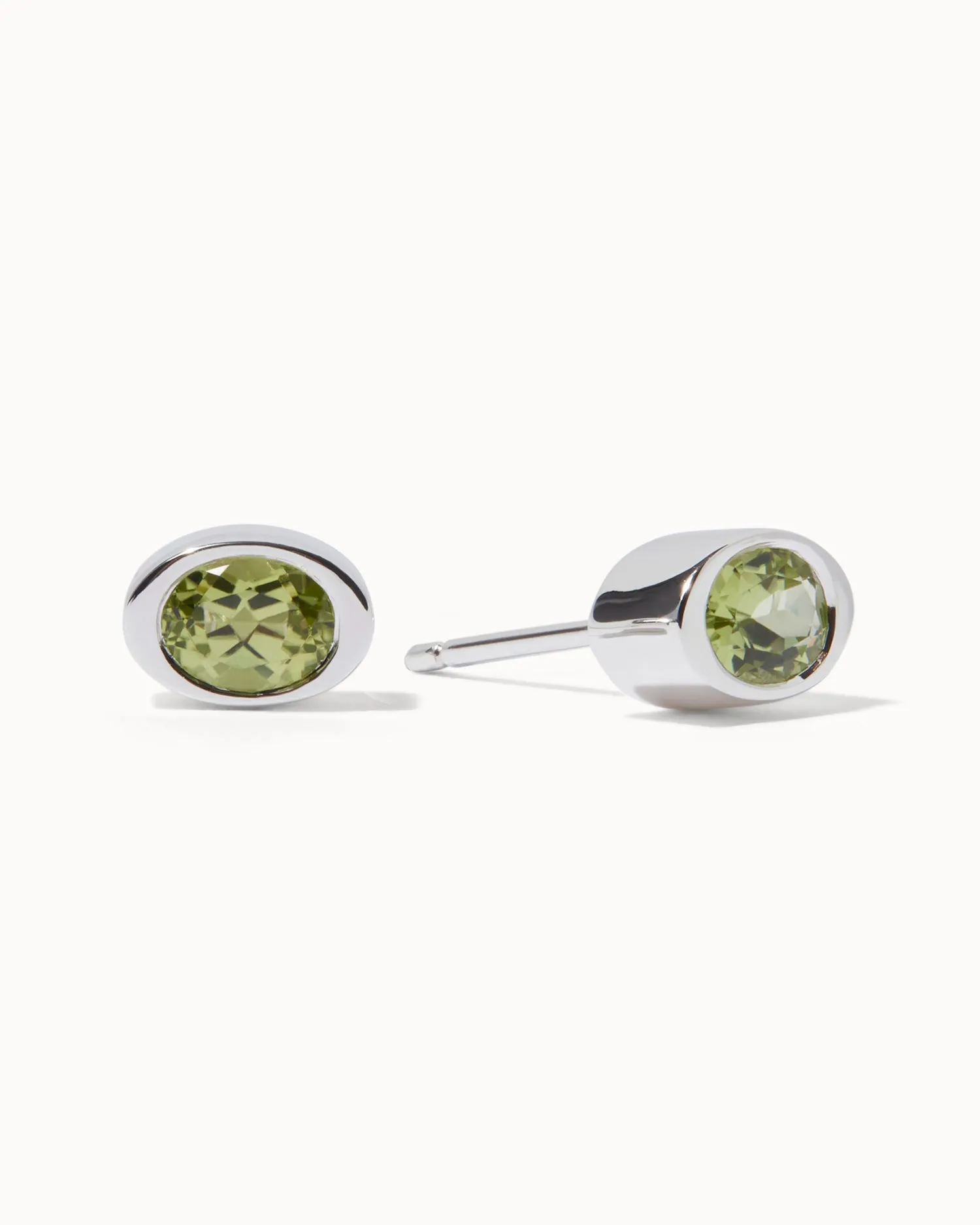 Chroma Peridot Stud Earrings