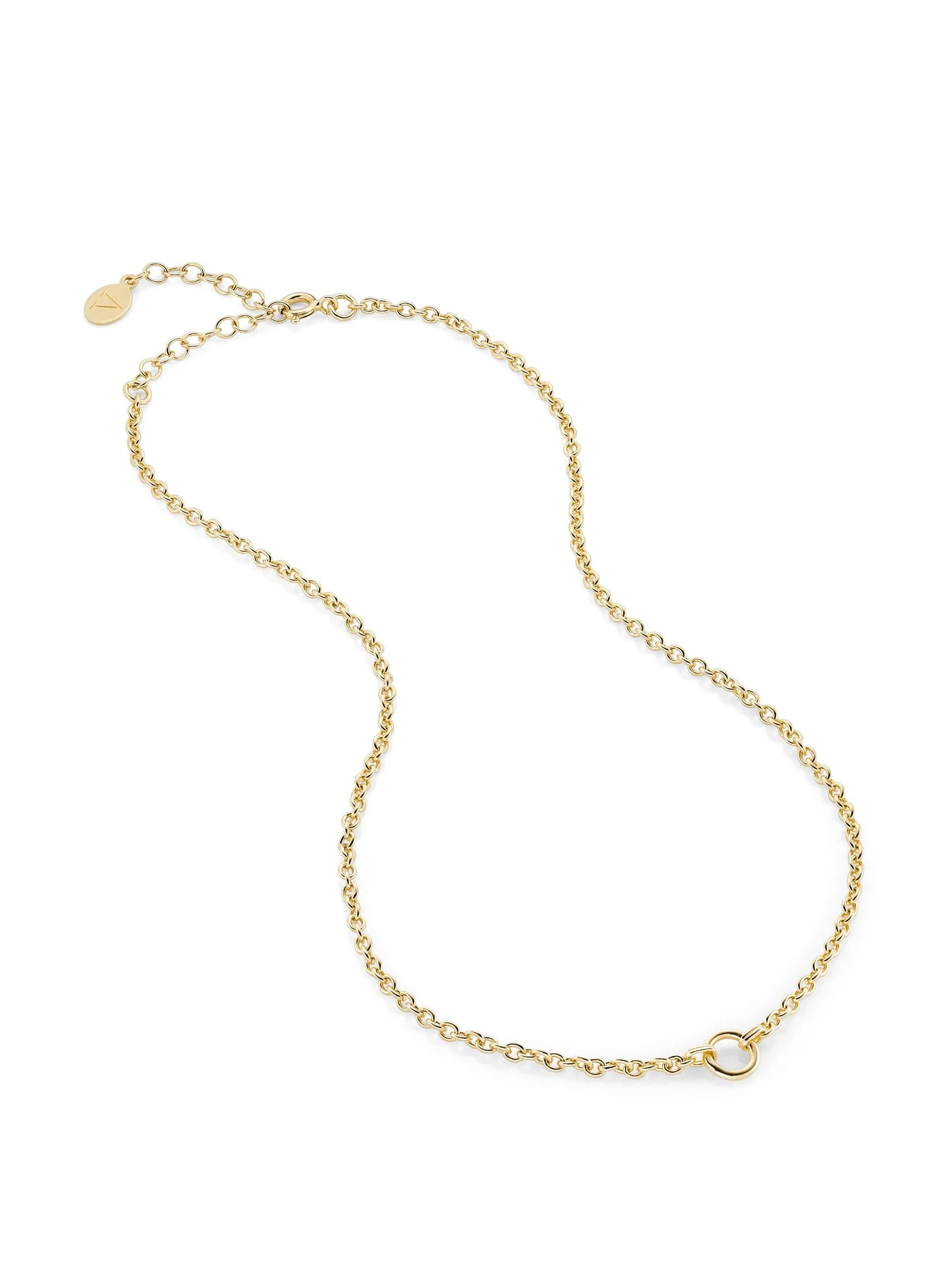 Citrine charm on carrier chain