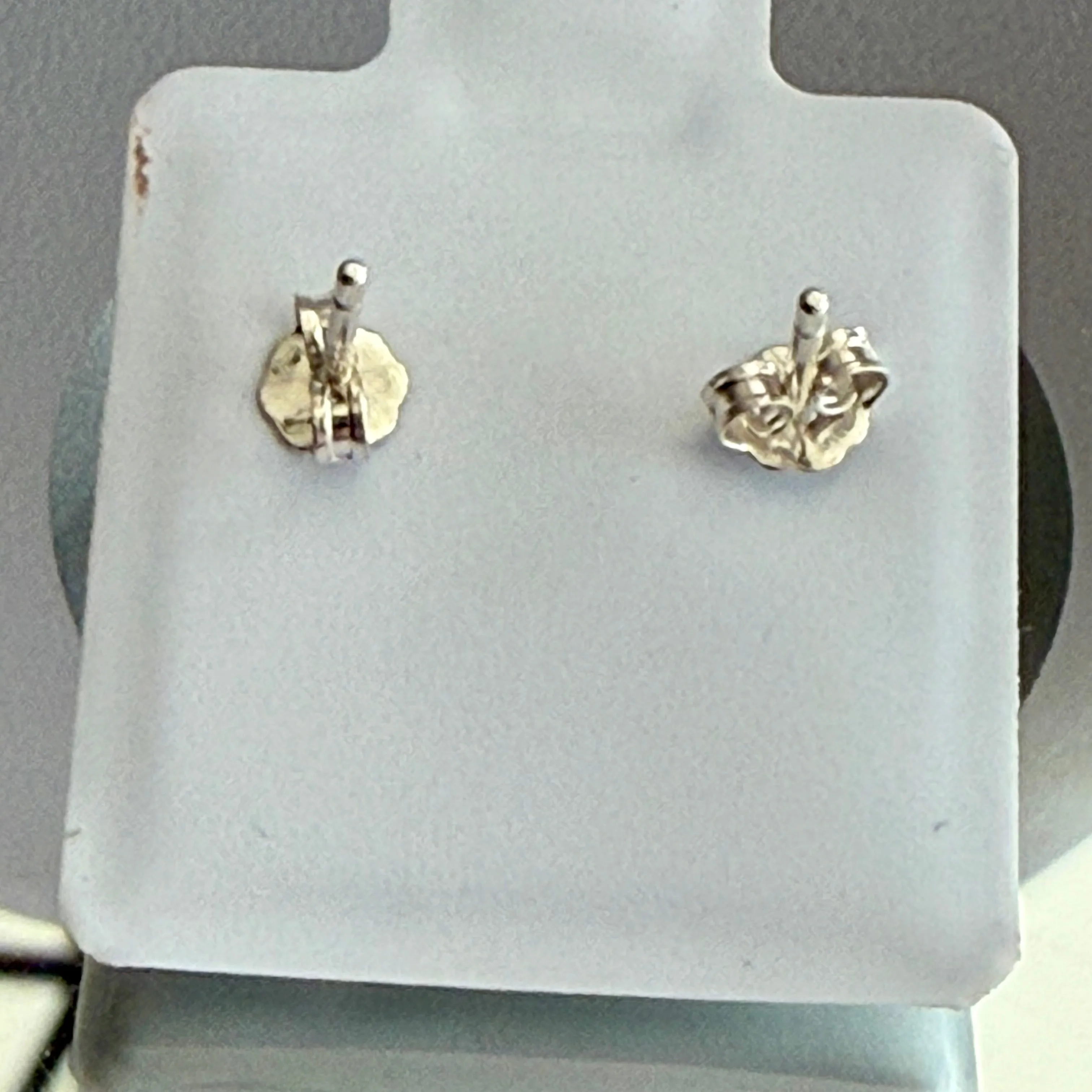 Citrine Dainty 5mm Stud Earrings Round Cut Sterling Silver November Birthstone