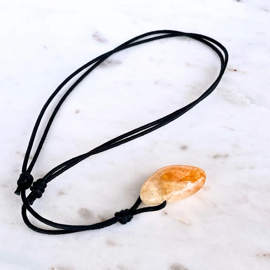 Citrine Nugget Gemstone OOAK Pendant - Exclusive Natural Beauty
