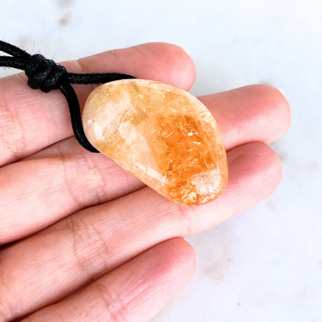 Citrine Nugget Gemstone OOAK Pendant - Exclusive Natural Beauty