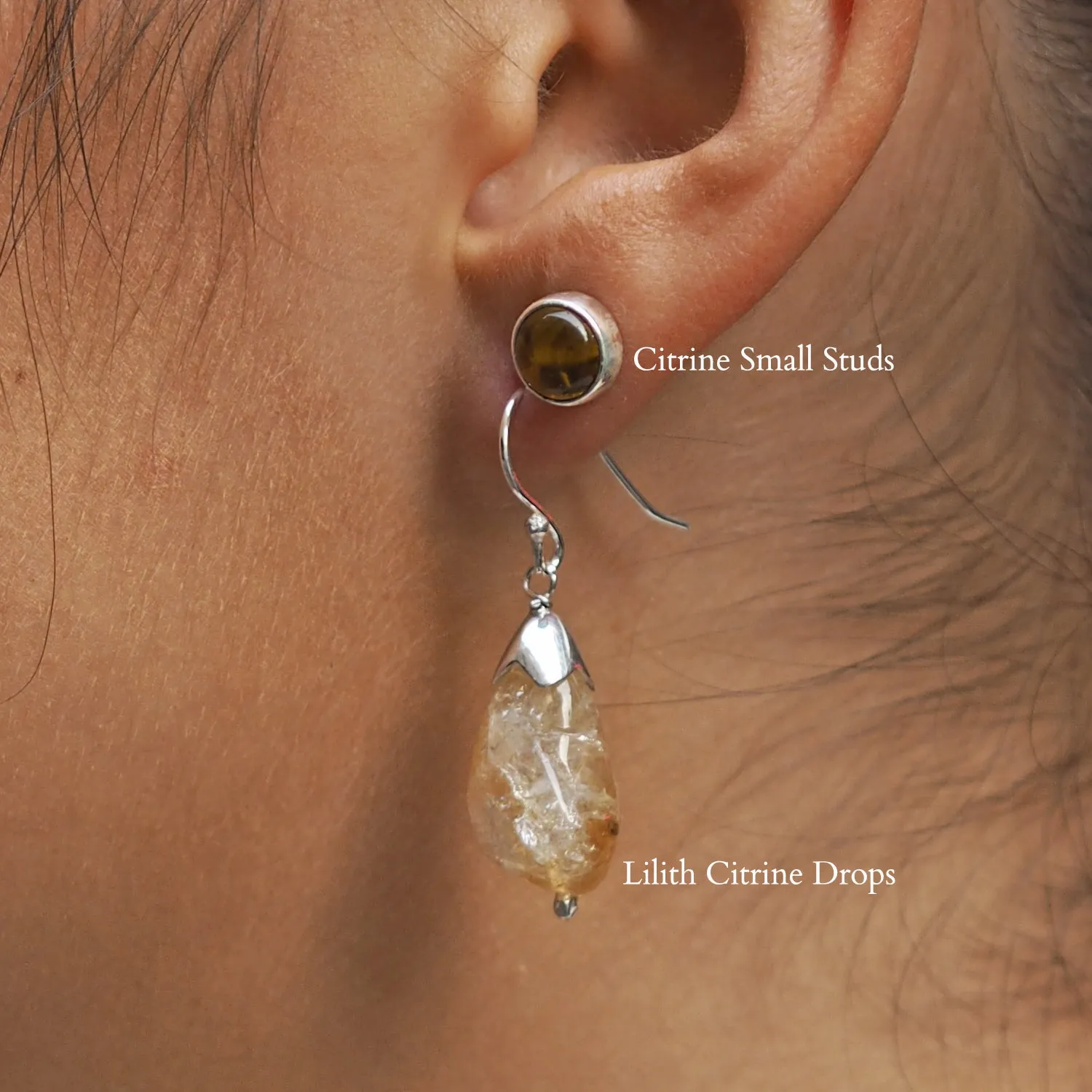Citrine Small Stud Earrings