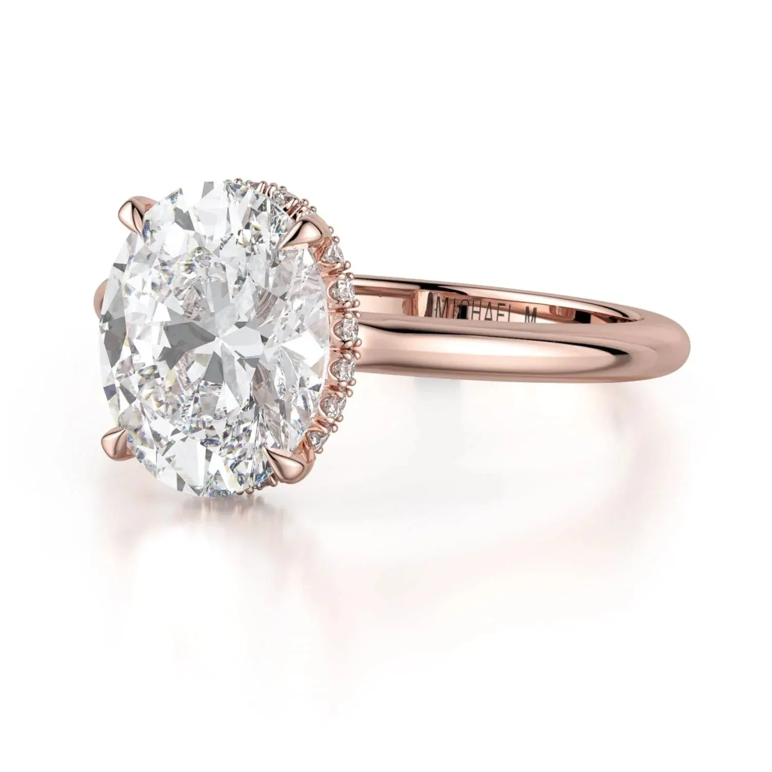 CROWN R750-3 Oval-Cut Diamond Solitaire R750-3WG