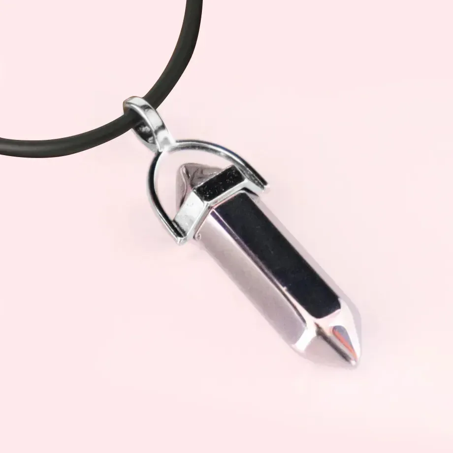 CSJA Crystal Necklaces Natural Gem Stone Quartz Necklace Pendant Chakra Hexagonal Bullet Amethysts Pink Quartz Lapis Lazuli G957