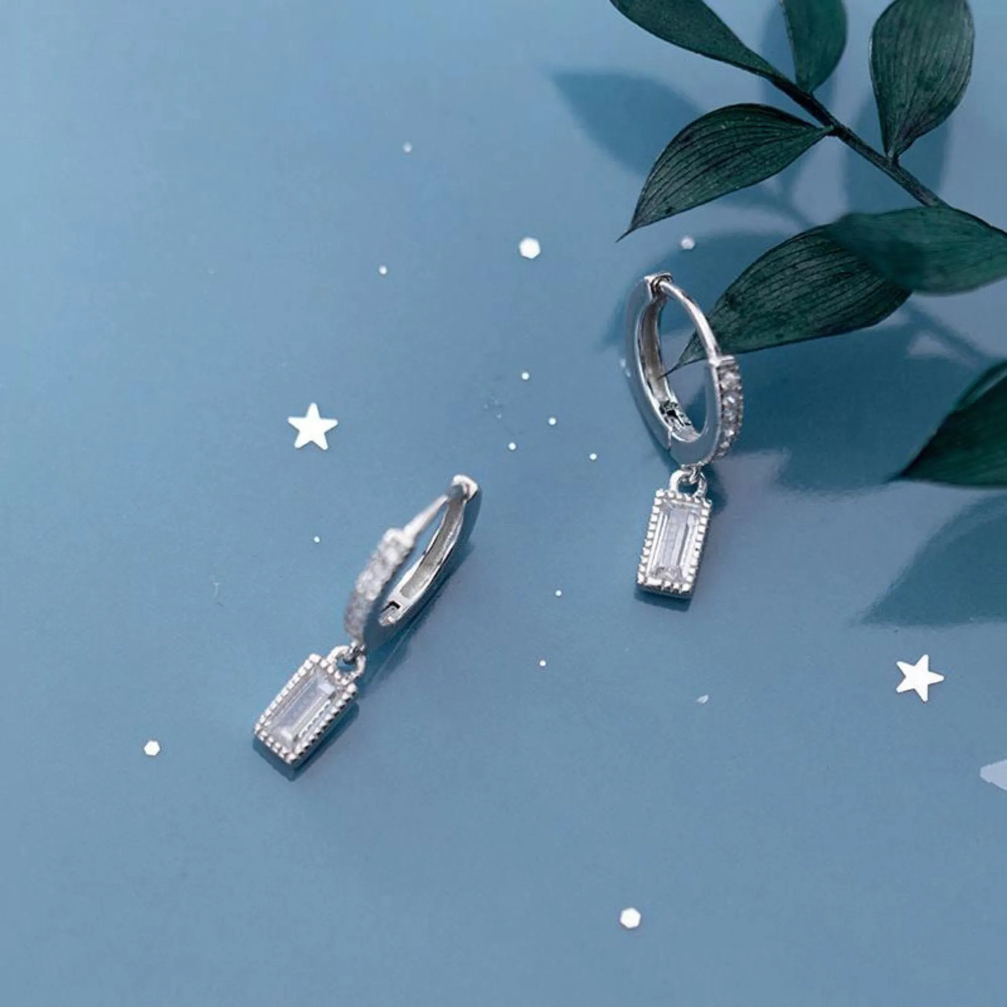 Cubic Zircon Tiny Hoop Earrings