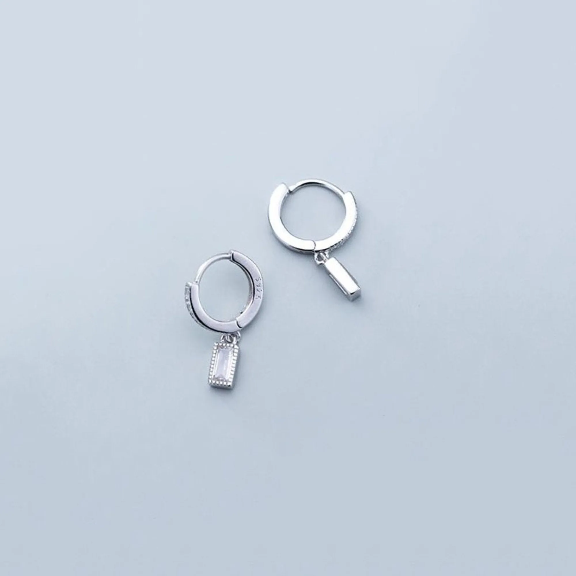 Cubic Zircon Tiny Hoop Earrings
