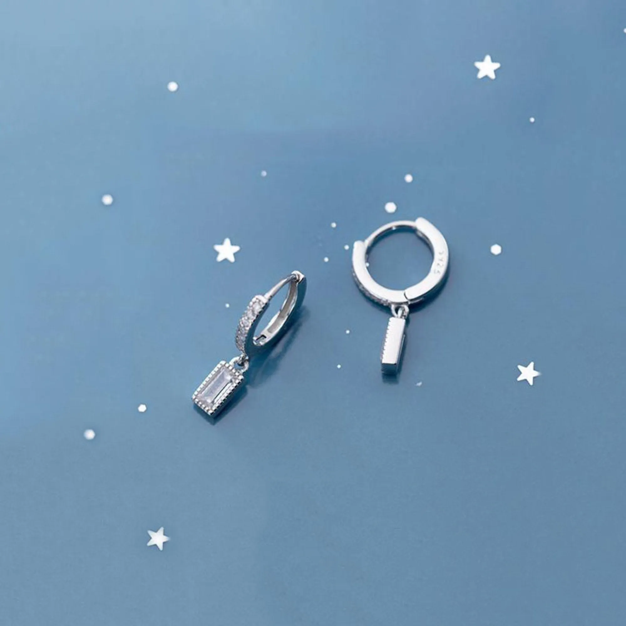 Cubic Zircon Tiny Hoop Earrings