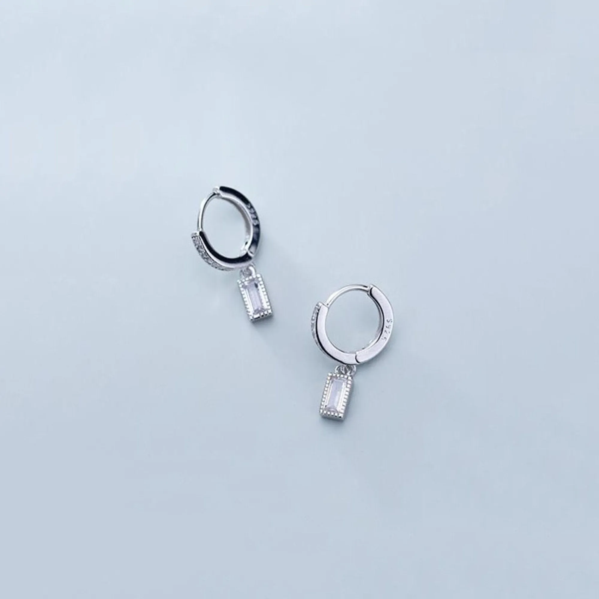 Cubic Zircon Tiny Hoop Earrings