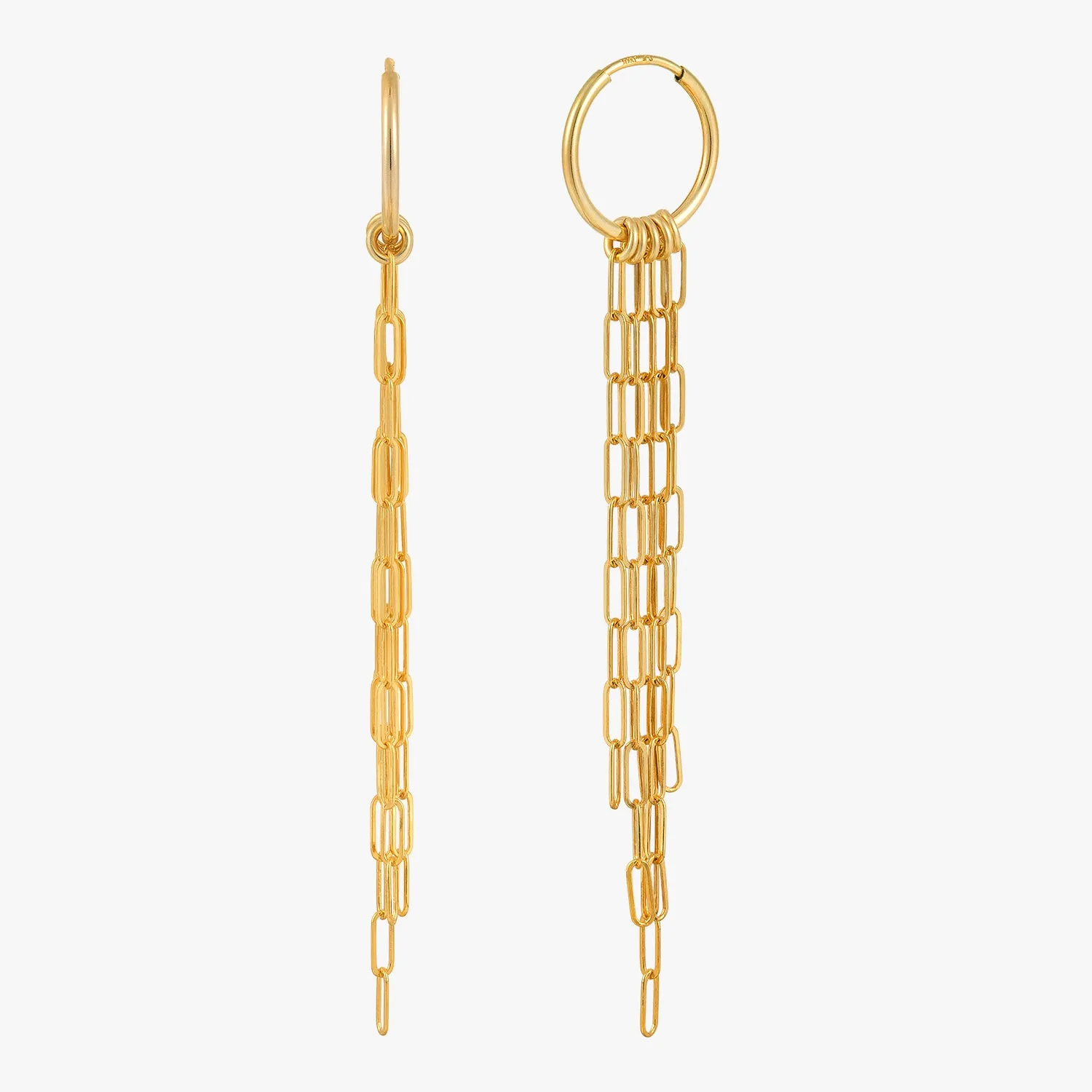 Dainty Paperclip Chandelier Earrings