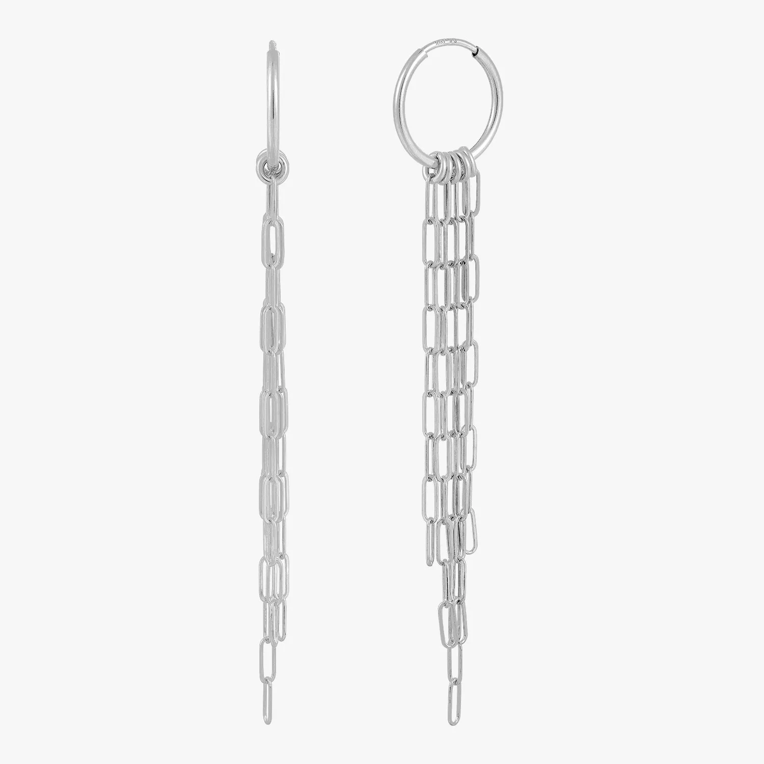 Dainty Paperclip Chandelier Earrings