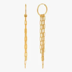 Dainty Paperclip Chandelier Earrings