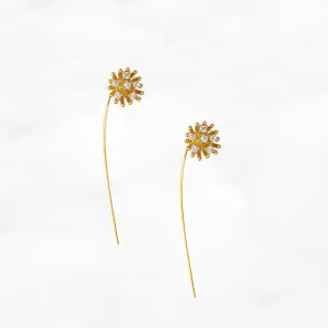 Dandelion Wire Thread Earrings