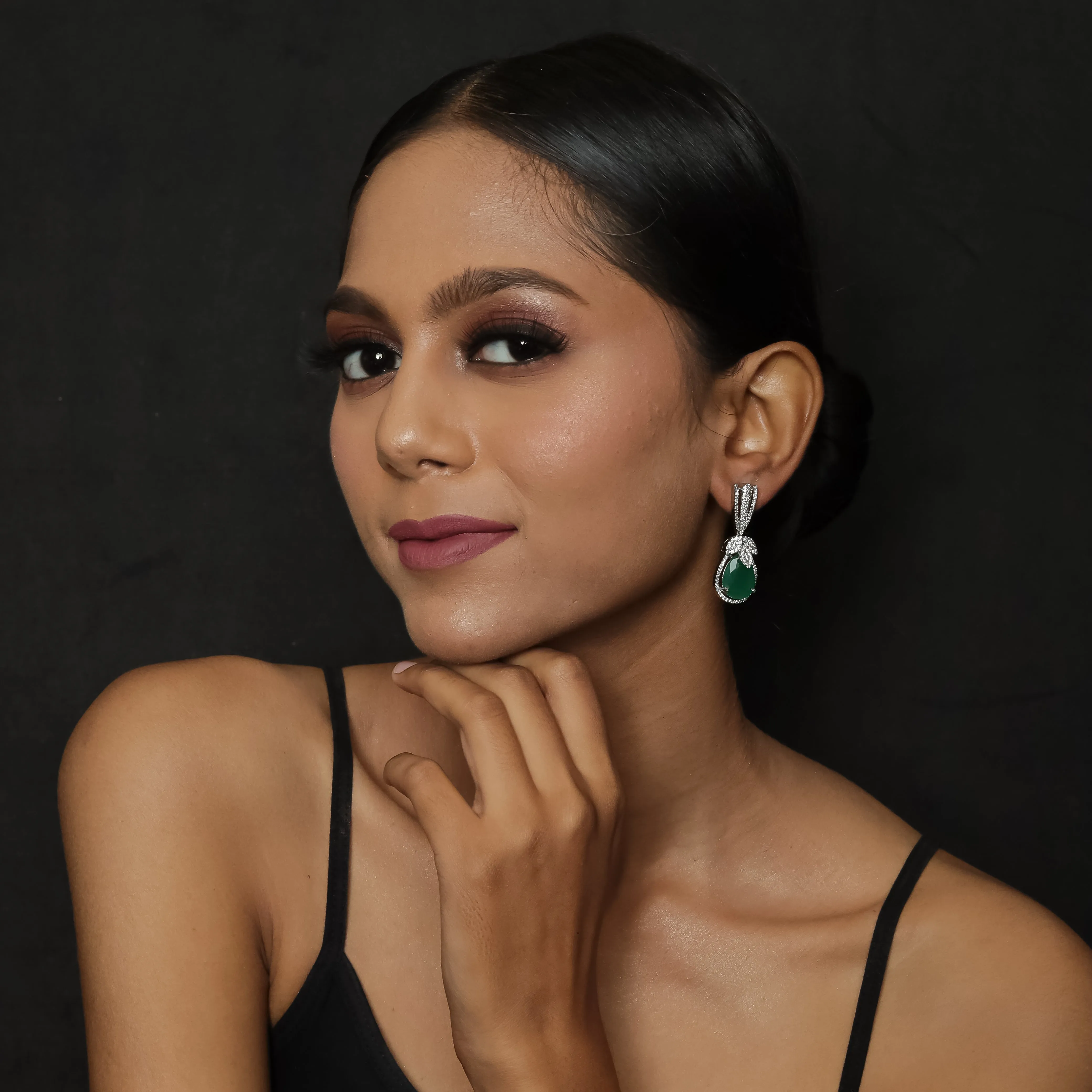 Danglers Zircon/AD Earring 6052-08