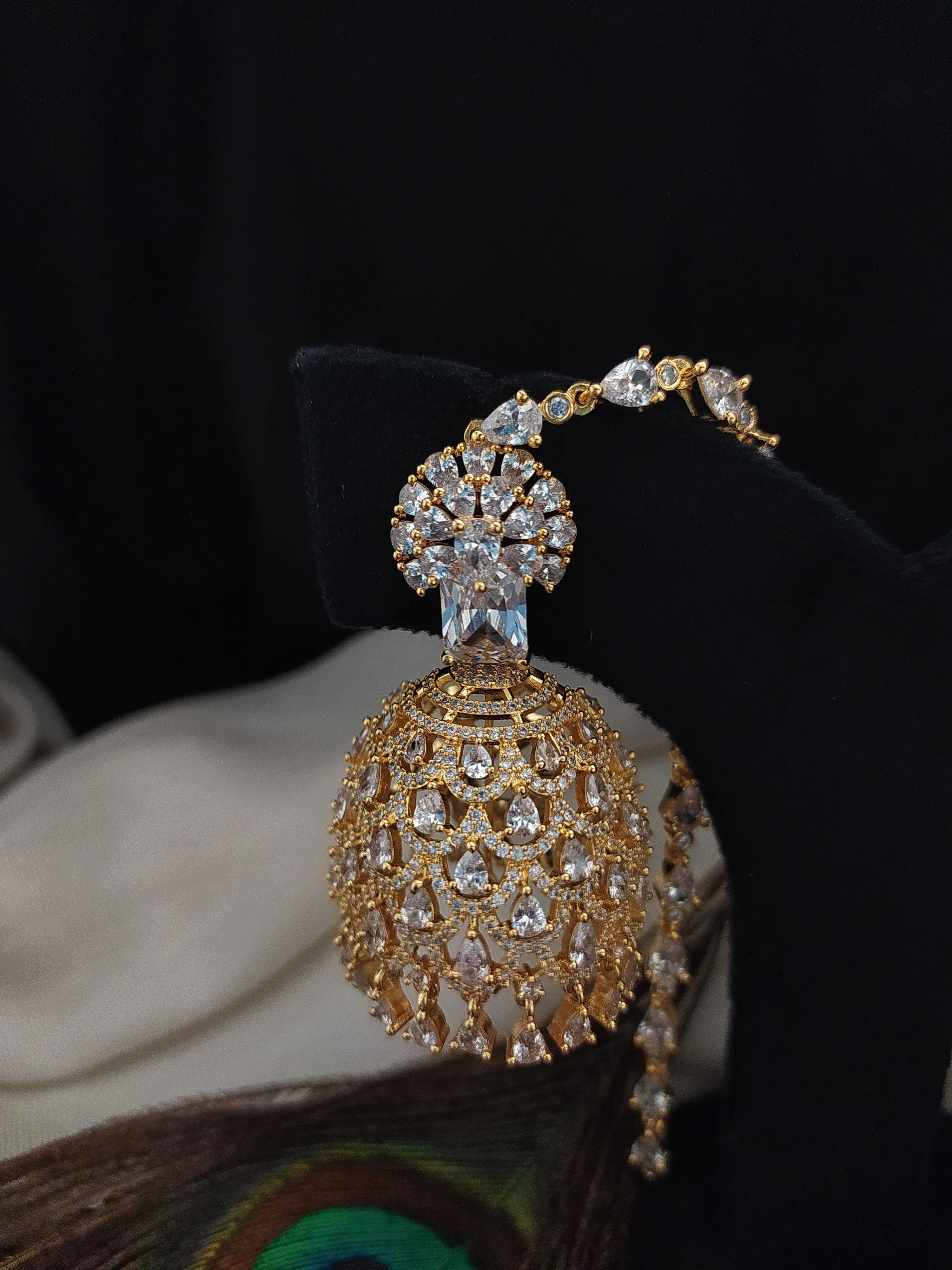Dazzling Elegance of Gold-Plated Jhumki Earrings