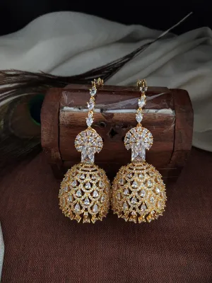 Dazzling Elegance of Gold-Plated Jhumki Earrings
