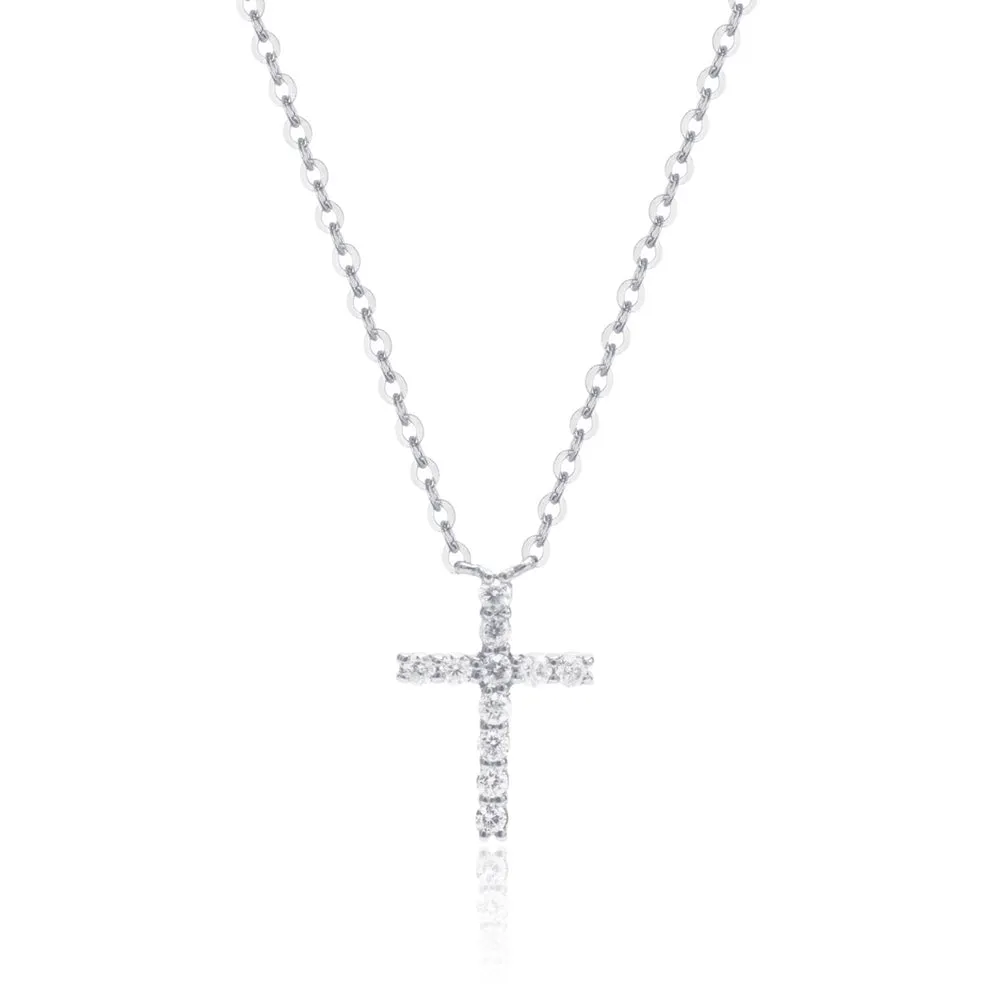 Delicate Diamond Cross Necklace
