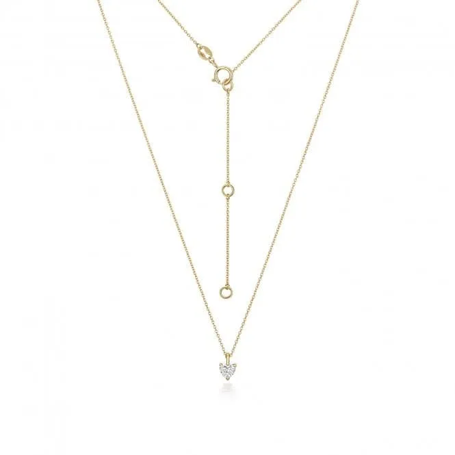 Diamond Jewellery 18ct Gold Diamond Heart Necklace NDQ156
