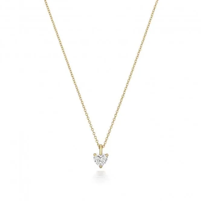 Diamond Jewellery 18ct Gold Diamond Heart Necklace NDQ156