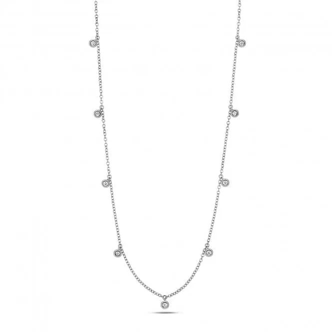 Diamond Jewellery 18ct White Gold Diamond Necklace NDQ135W