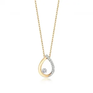 Diamond Jewellery 9ct Gold Diamond Pear Necklace ND125