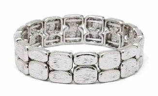 Double Bar Bracelet Silver
