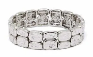 Double Bar Bracelet Silver