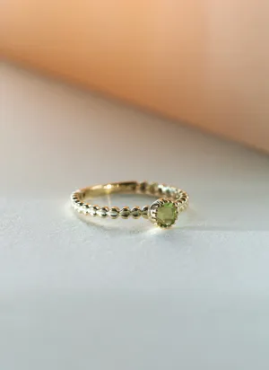 Edie peridot august birthstone ring 14k gold