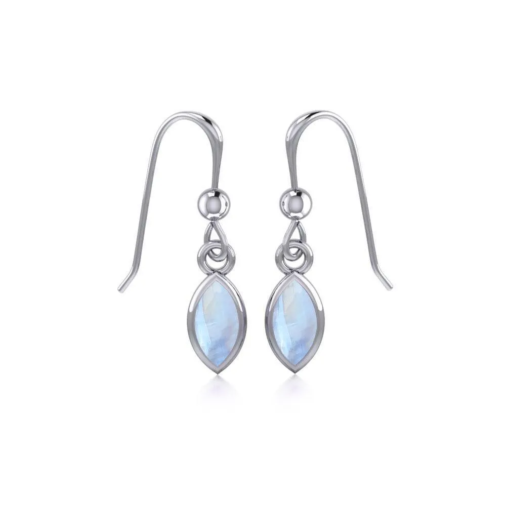 Elegance in Sterling Silver with Small Marquise Gem Dangle Earrings TE910