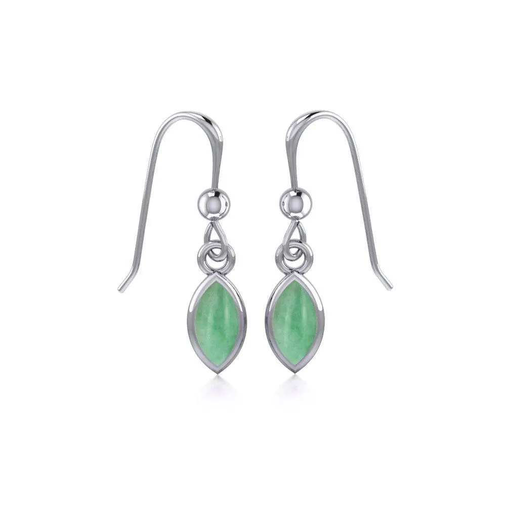 Elegance in Sterling Silver with Small Marquise Gem Dangle Earrings TE910