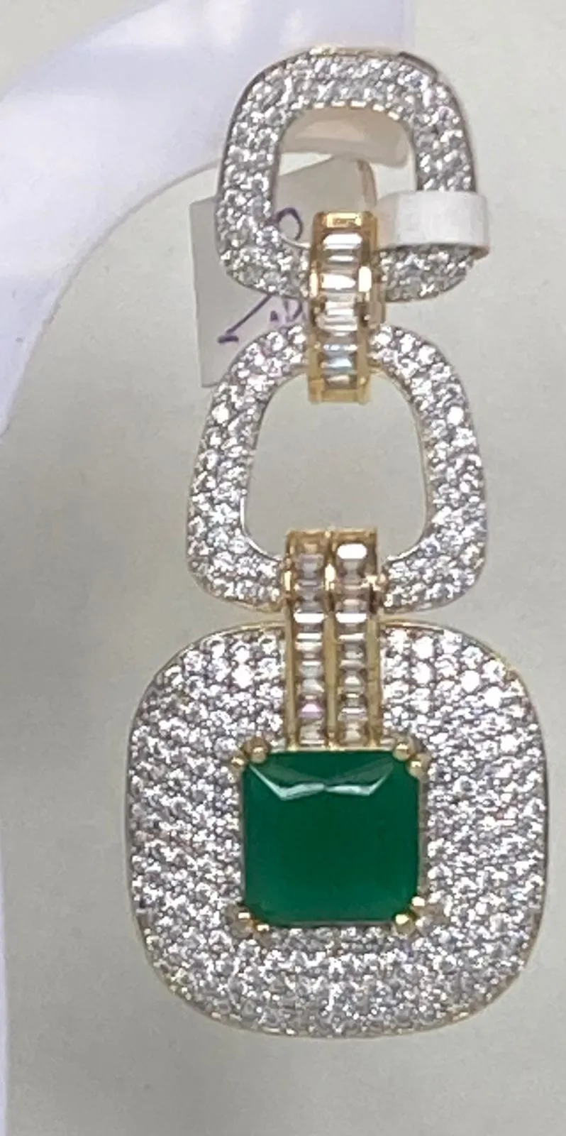 Emerald Zircon Earrings