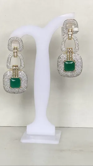 Emerald Zircon Earrings