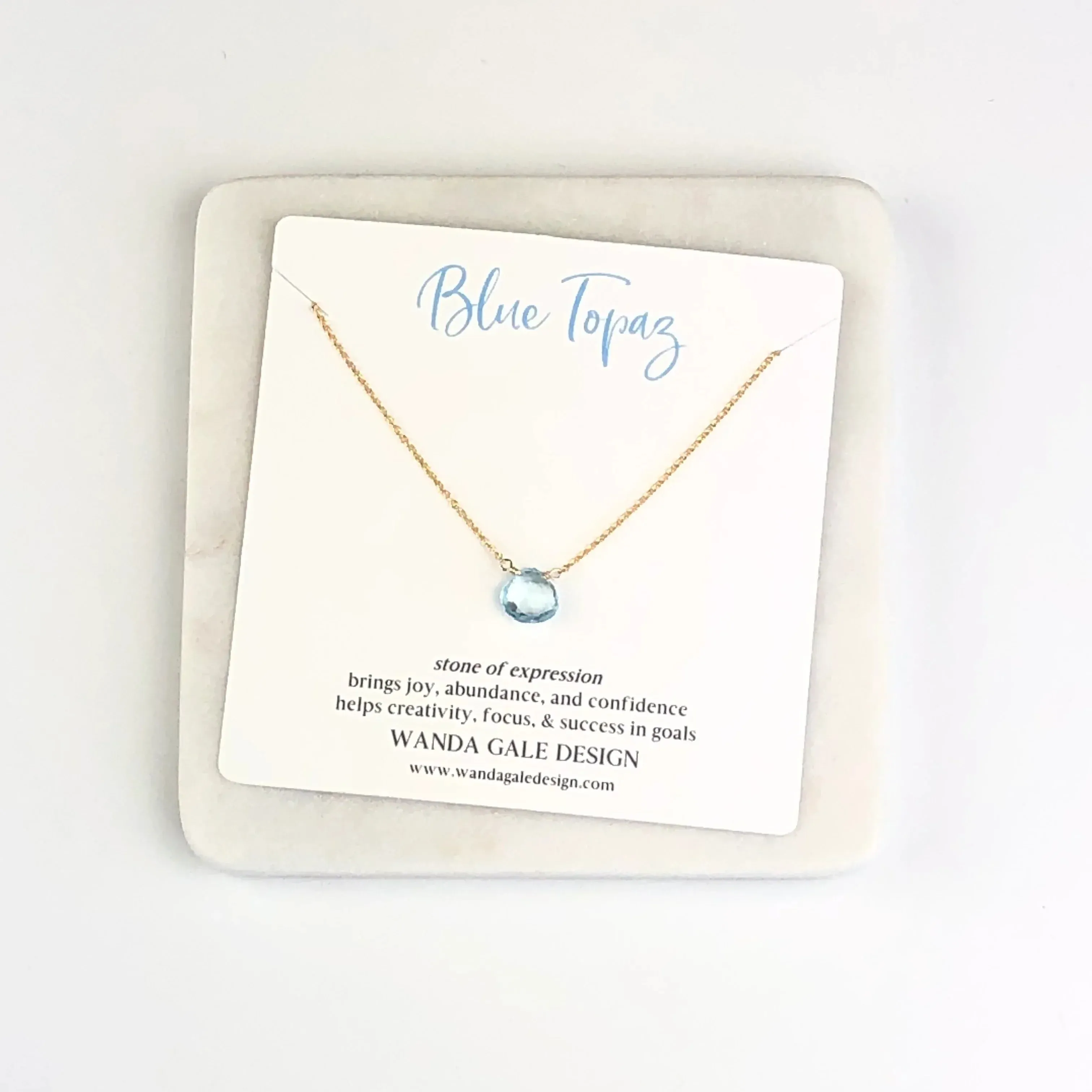 Energy stone necklace - Blue Topaz