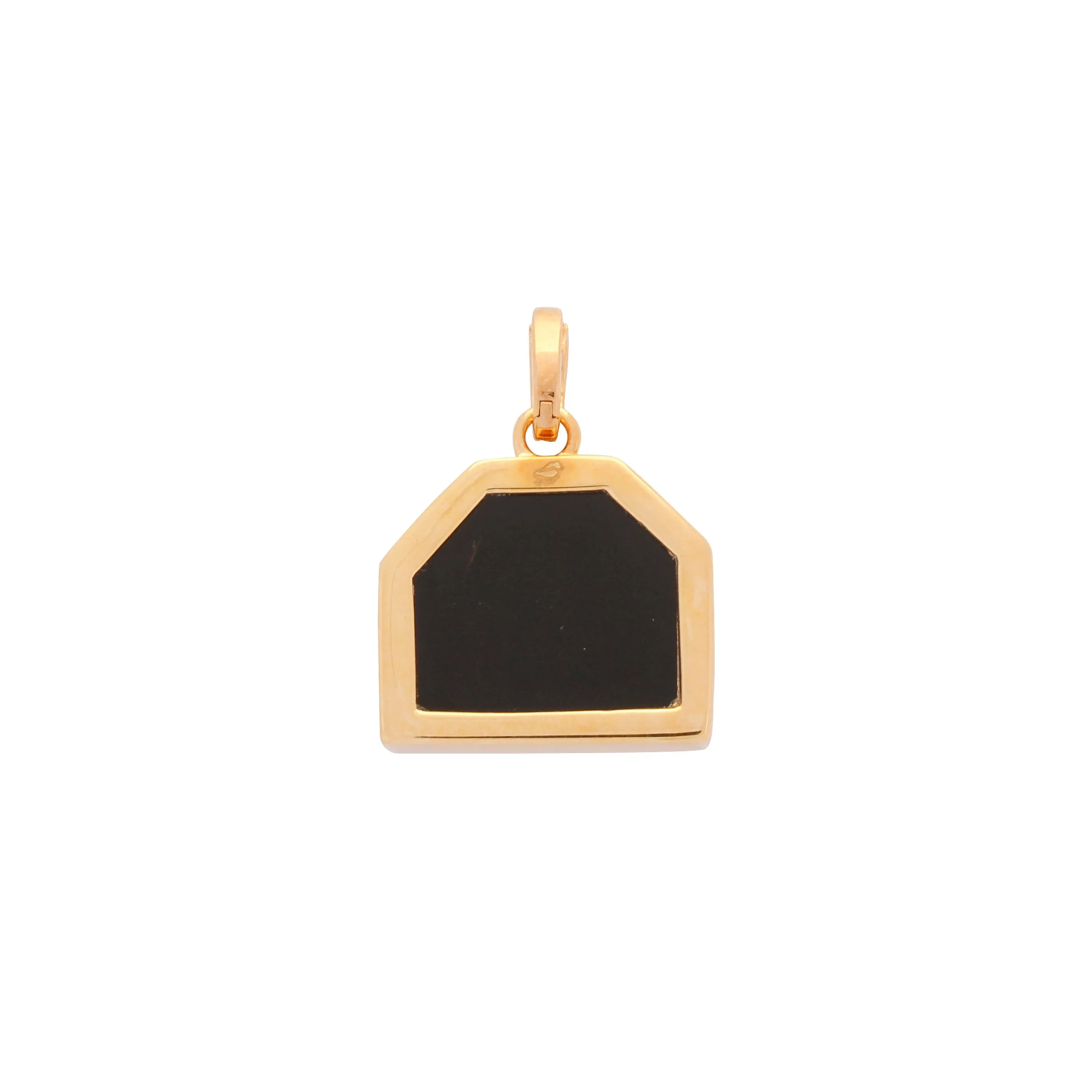 Gold Vermeil Necklace with Es Vedra Carved Stone Charm