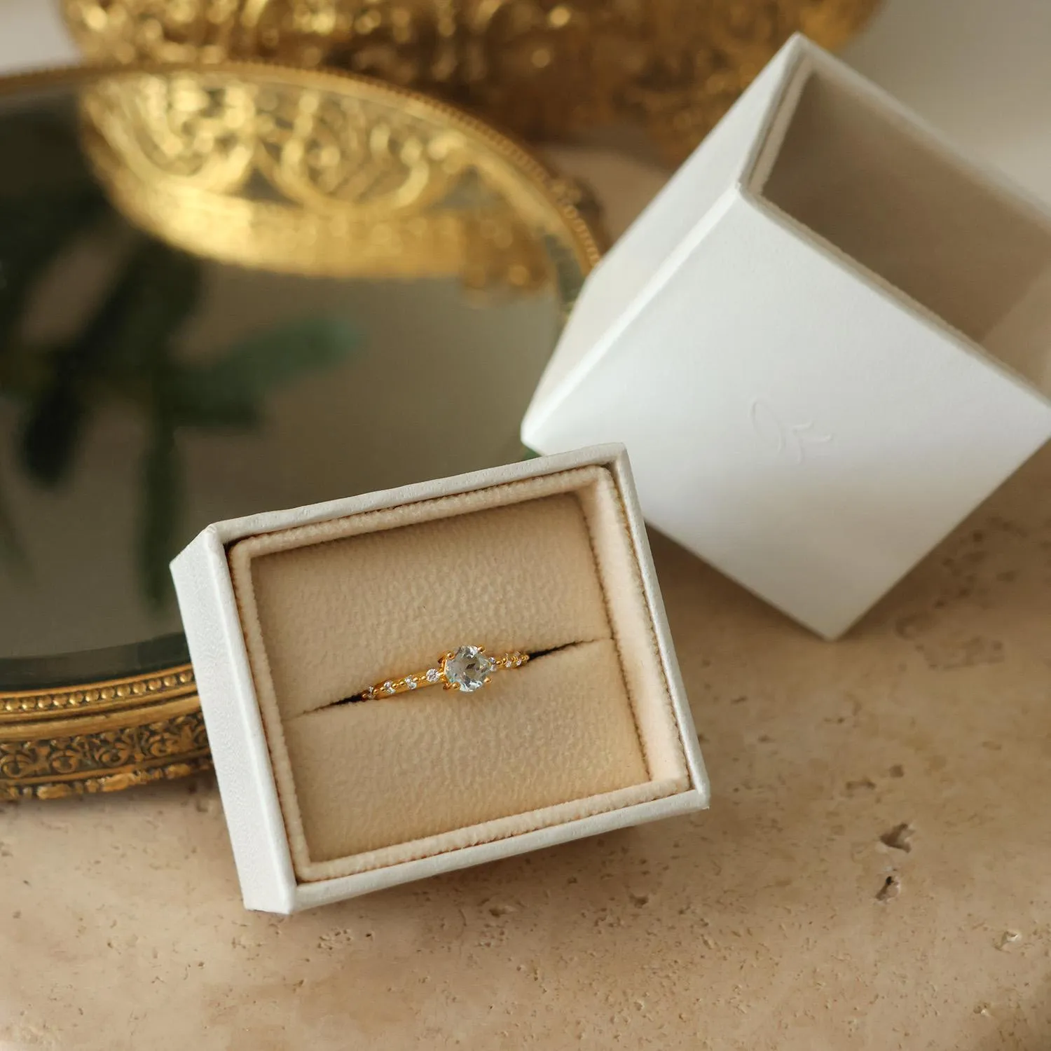 Gemstone Pavé Ring