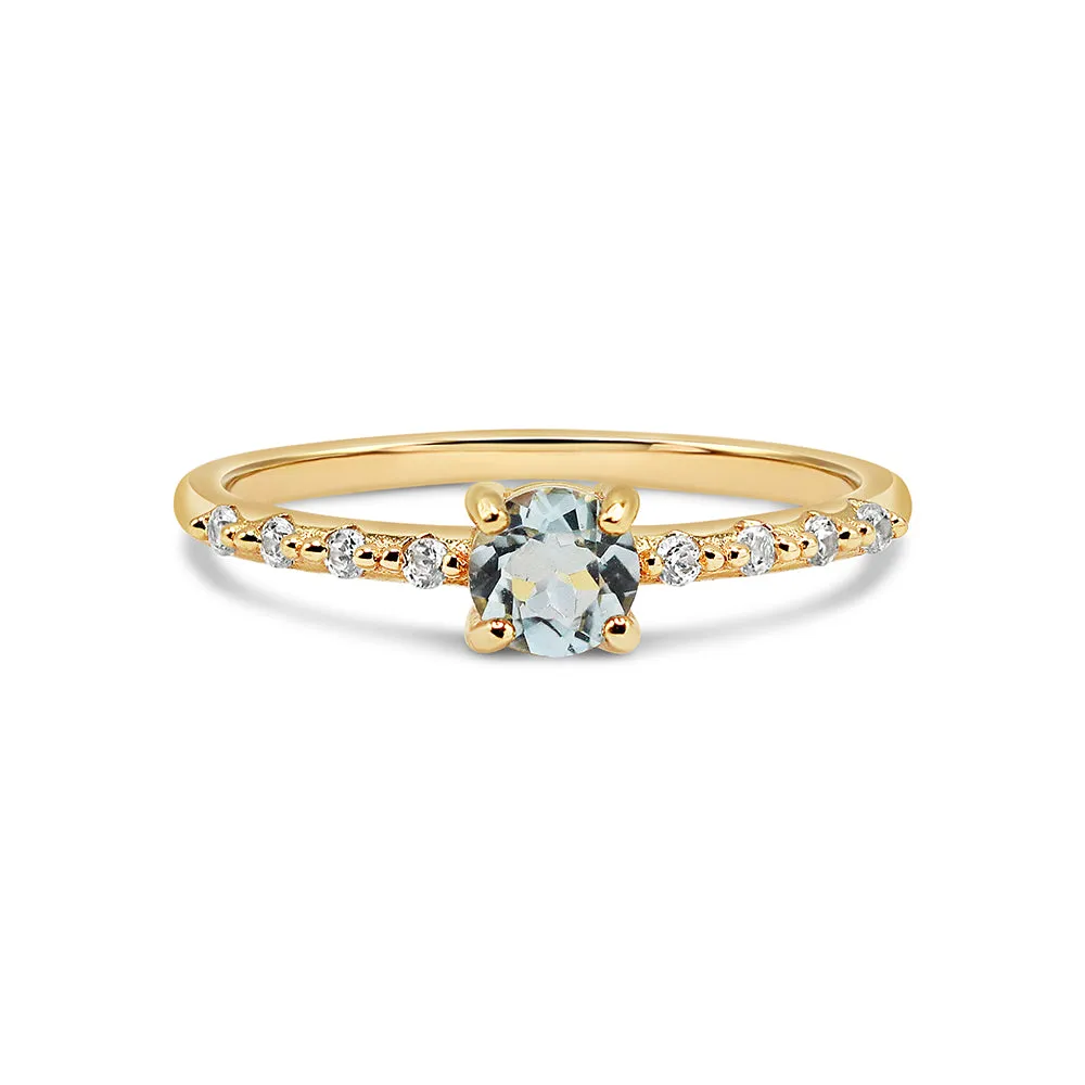 Gemstone Pavé Ring