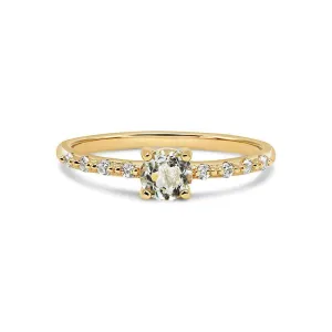 Gemstone Pavé Ring