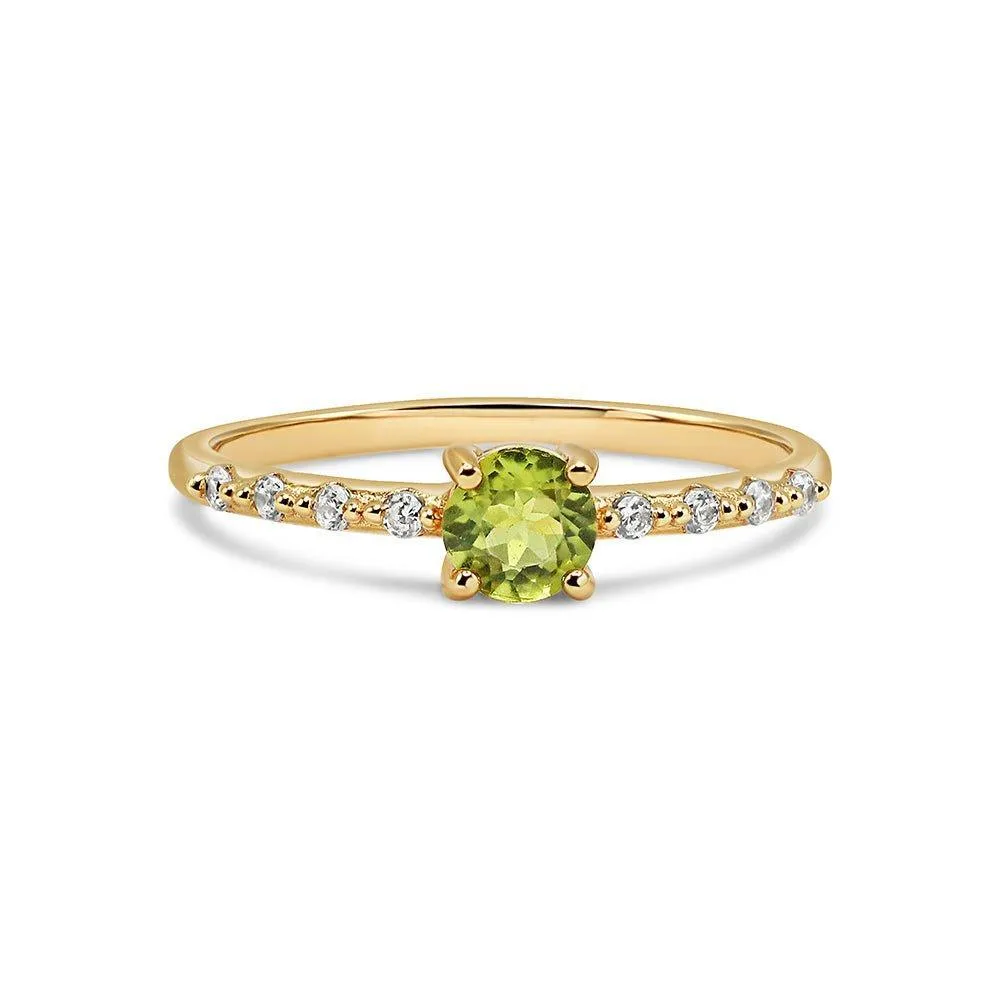 Gemstone Pavé Ring