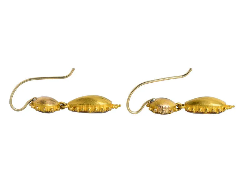 Georgian Topaz Dangle Earrings