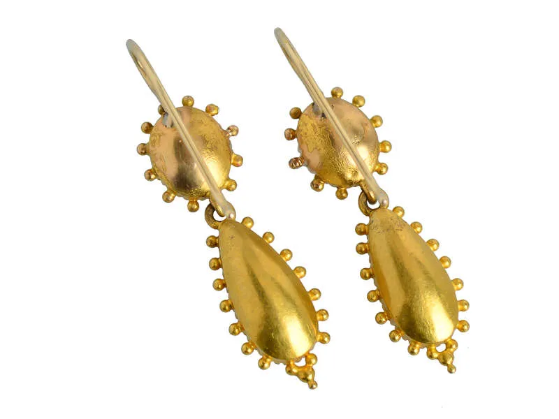 Georgian Topaz Dangle Earrings