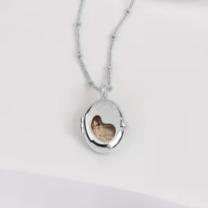 Healing Citrine Quartz Silver Locket Necklace