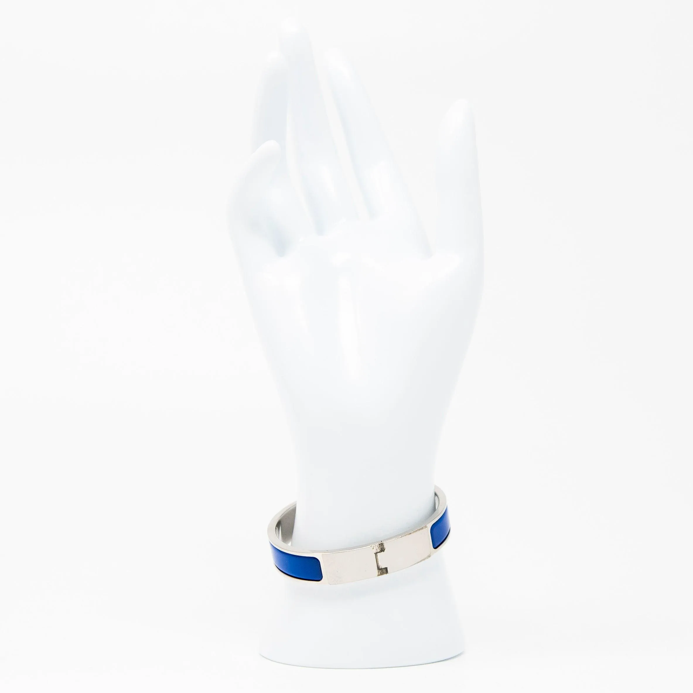 Hermes Blue Clic H Bracelet PM