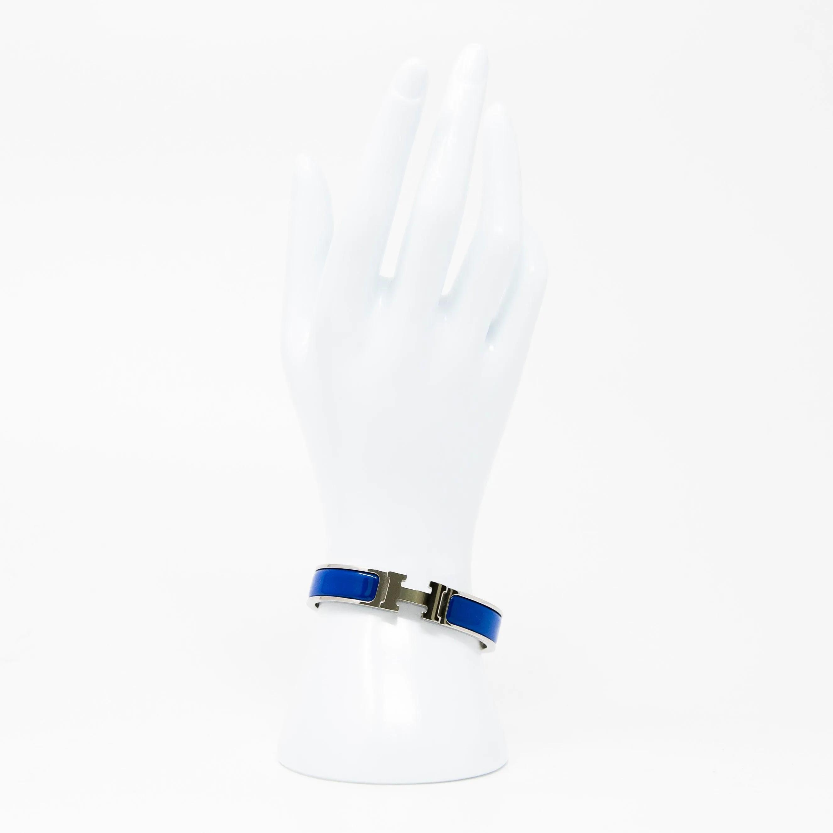 Hermes Blue Clic H Bracelet PM