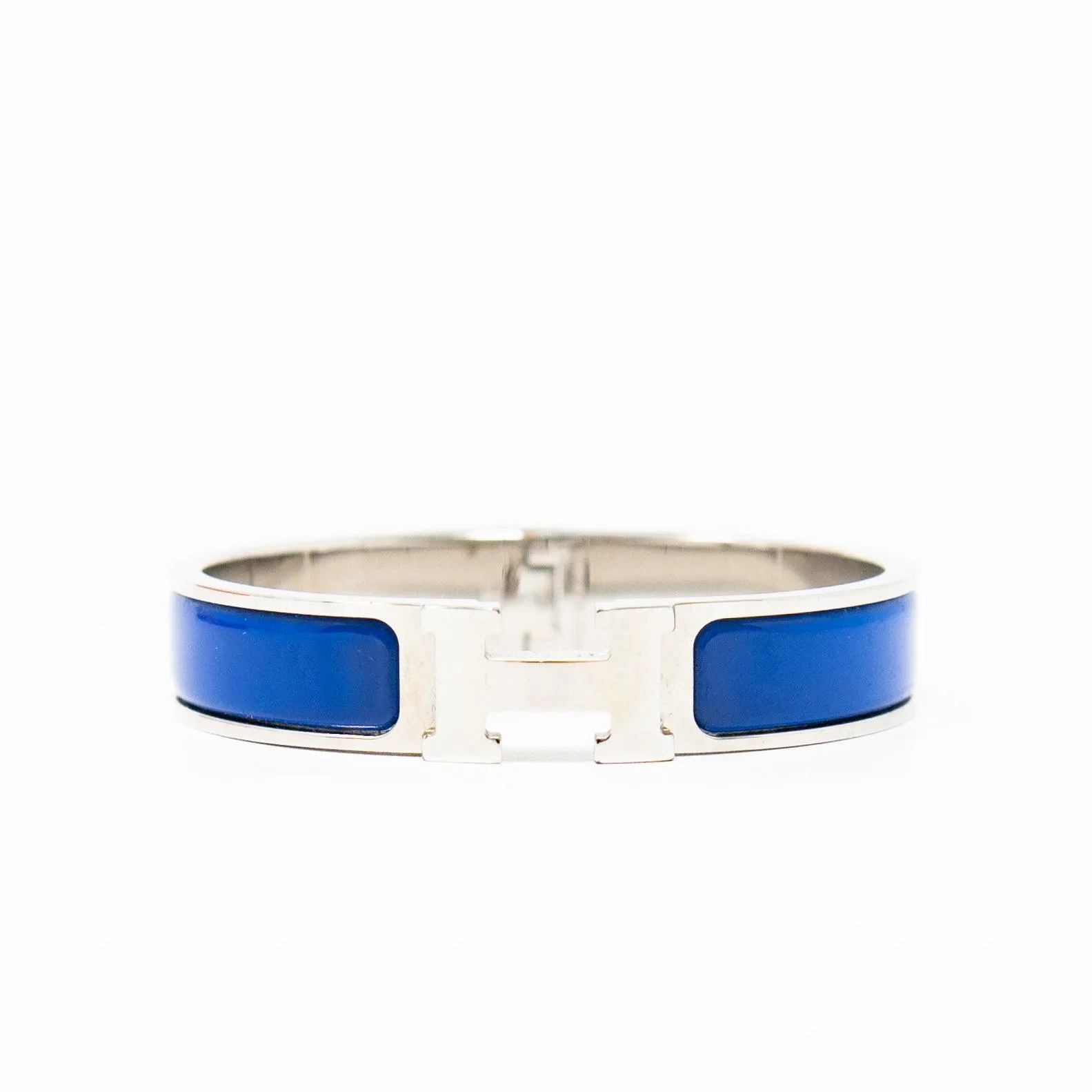 Hermes Blue Clic H Bracelet PM